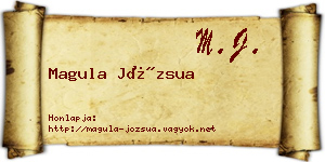 Magula Józsua névjegykártya